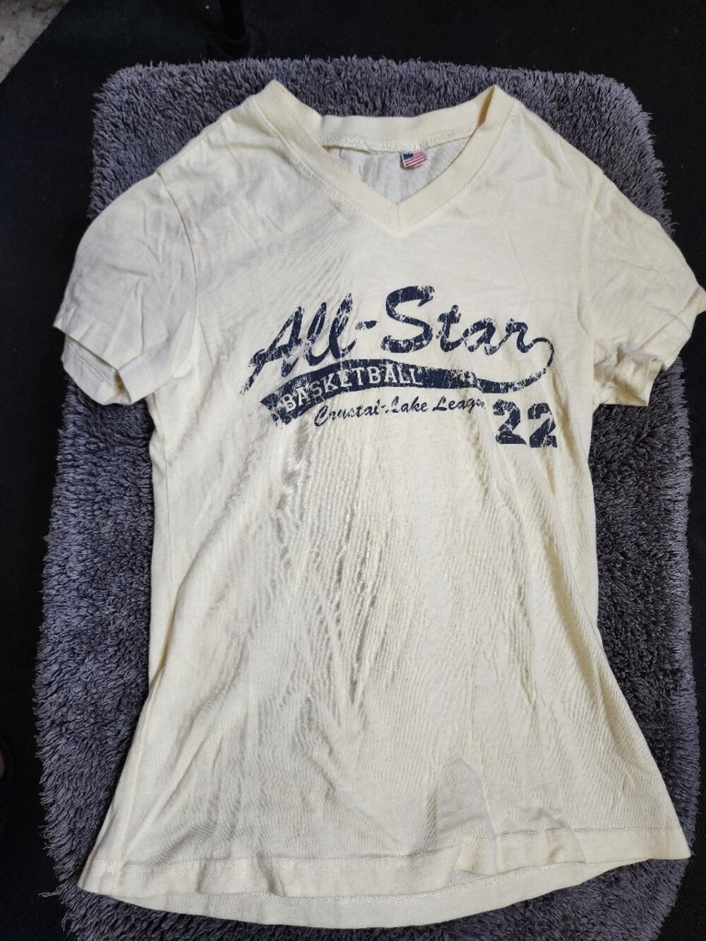 Pale Yellow AllStar Basketball Tee